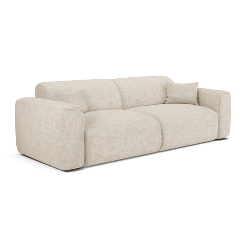 Sia Home - Rechte bank YUMA - Fluweel met structuur - Beige - 240cm - vtwonen shop
