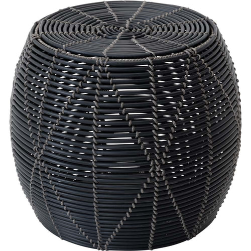 Lesli Living poef Birma - zwart - Ø46x40cm