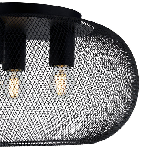 Lighto | Moderne plafonnière zwart 3-lichts | Senna