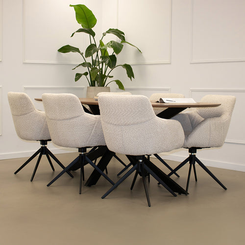 Kick draaistoel Fer - Donkergrijs - vtwonen shop