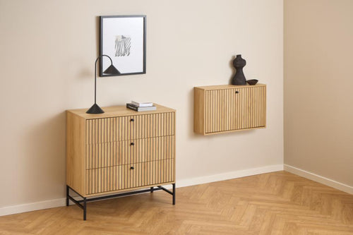 Rebellenclub Schoenenkast Risley - 72 x 43 cm - Licht Eiken