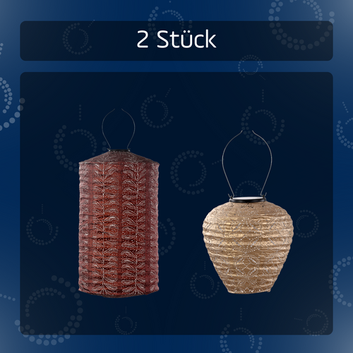 Lumiz solar lampion - klaproos set - 2 stuks