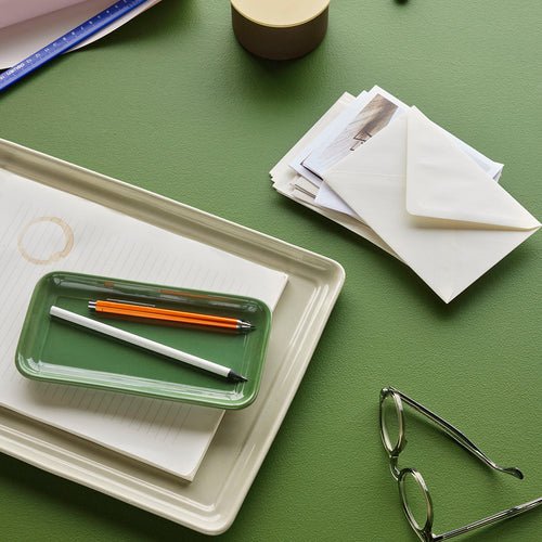 Hübsch dienblad Amare - steenpoeder - 20x10xh2cm, 35x26xh2cm - vtwonen shop