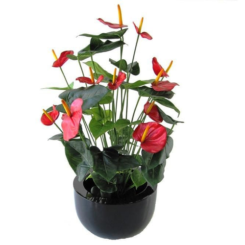 Maxifleur Anthurium deluxe kunstplant 80cm - rood