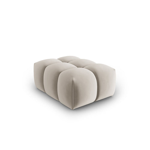 Cosmopolitan Design - Poef Verona flueel ecru - 85x60x40cm