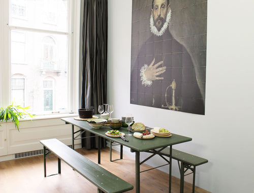 MaximaVida inklapbare bierset Berlijn 200 cm olijfgroen - FSC hout