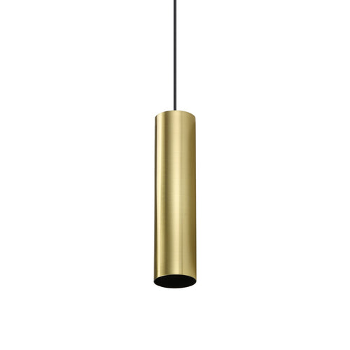 Ideal Lux LOOK 25 cm slanke hanglamp voor plafond, messing, 1x GU10 fitting