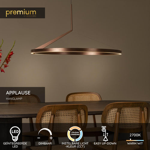 Lucide hanglamp APPLAUSE - Geïntegreerde LED - Koffie