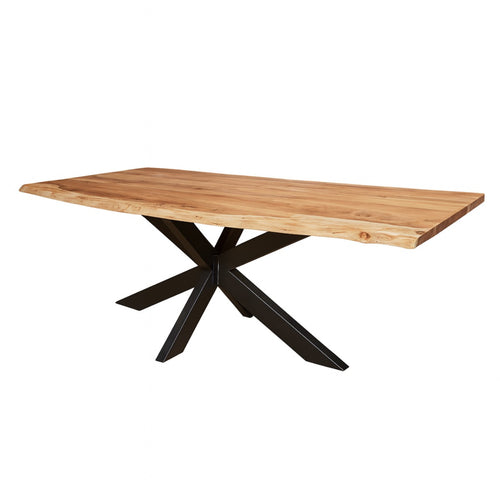 StarFurn Eettafel Live Edge - Rechthoek Naturel Hout - 240x100x76cm - vtwonen shop