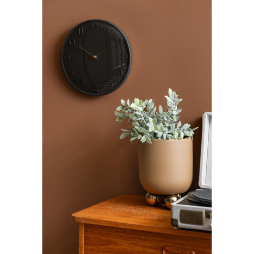 Karlsson wandklok Fuerte Dome - zwart - Ø30.5cm