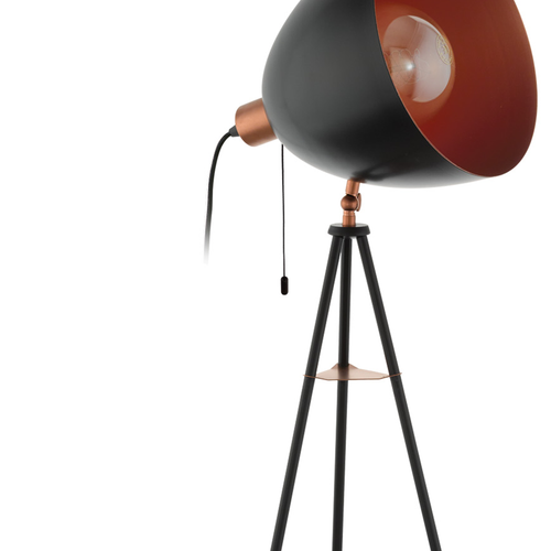 EGLO vloerlamp Chester - e27 - 149,5 cm - zwart, koper - vtwonen shop