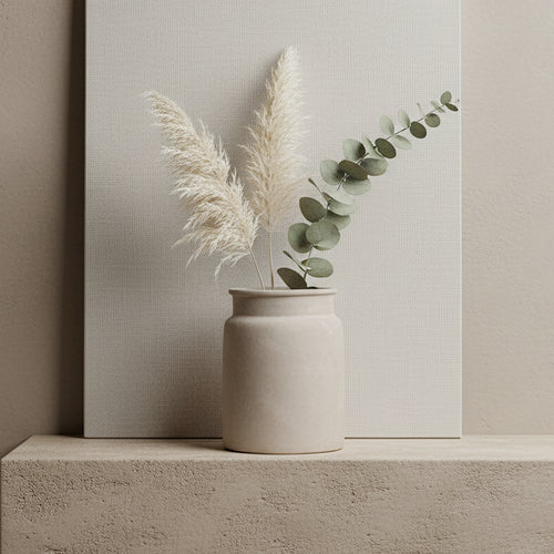 Raw materials vaas Chalk Mandore L - créme - 27,5x27,5x35 cm