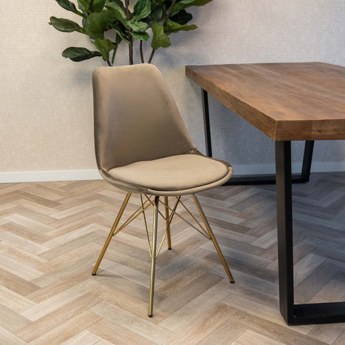 Kick kuipstoel Velvet - Taupe - vtwonen shop