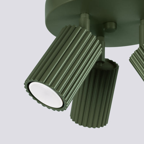 Sollux Lighting Plafondlamp KARBON 3P olijfgroen - 19,5x19,5x18cm