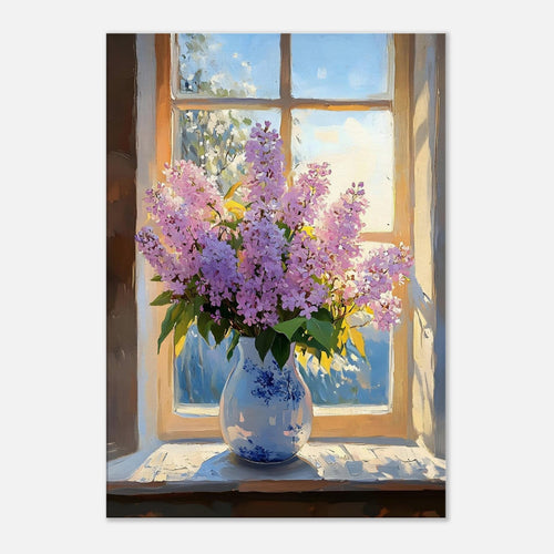 Artfulprints Canvas Golden hour blossoms canvas - 50x70 cm - Paars
