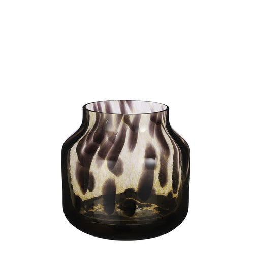 Mica Decorations Pantera Vaas - H19 x Ø19 cm - Bruin