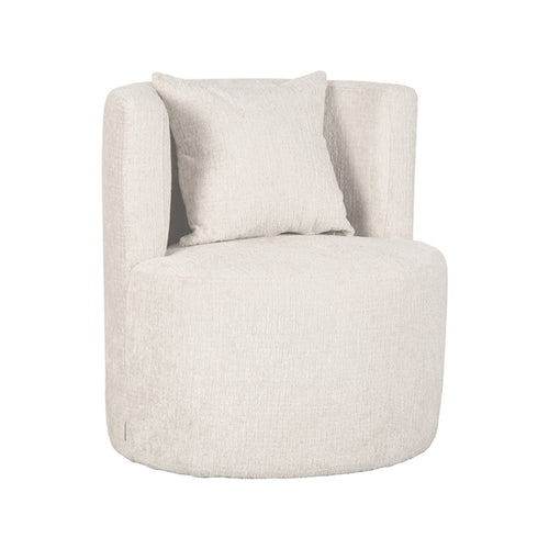 LABEL51 Fauteuil Evy - Crème Velvet - 65x65x75cm - vtwonen shop