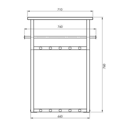 Spinder Design kapstok Rizzoli - Wit / Eiken - 10 haken - vtwonen shop