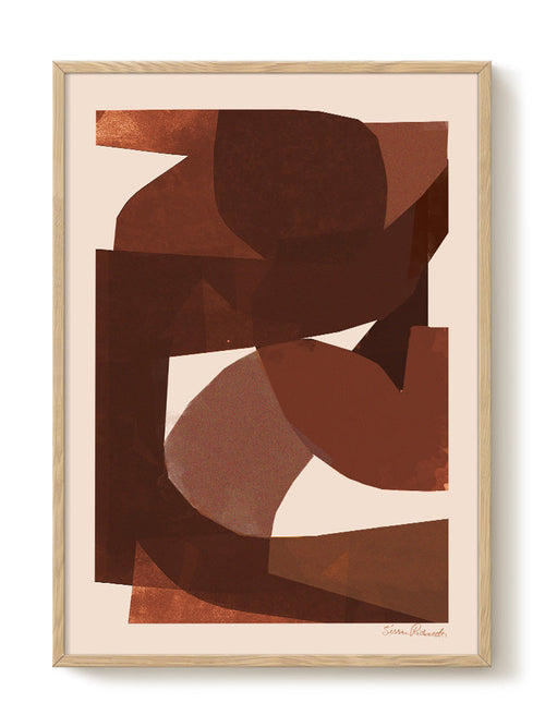 Sissan - Brown shapes - PSTR studio Kunst Poster