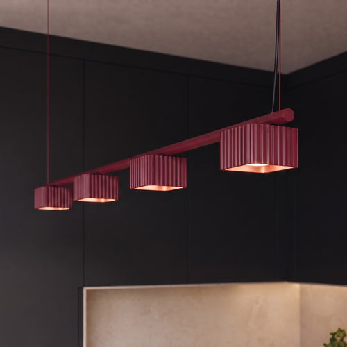 Sollux Lighting Kroonluchter RIFF 4 bordeaux Gx53 - 122x10x208cm