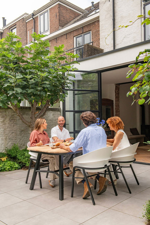 Hartman Tuinstoel Tubb - Wit - Zithoogte 46cm - Set Van 2 - vtwonen shop