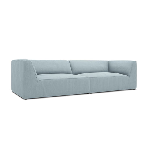 Cosmopolitan Design - Bank Siena 4-zits, ribfluwelen lichtblauw - 93x302x69cm