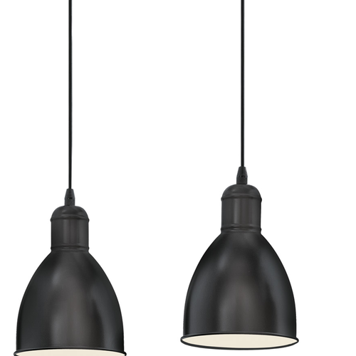 EGLO hanglamp Priddy - e27 - 97,5 cm - zwart/wit