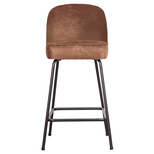WOOOD barstoel 65 cm Vogue - Recycle Leer - Cognac - 89x50x55