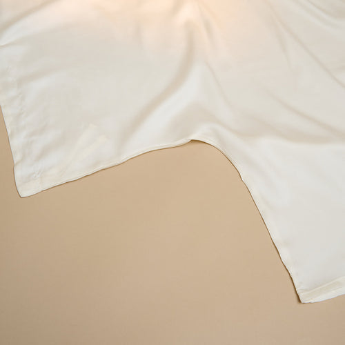 Coco & Cici - TENCEL - Sateen Dekbedovertrek Off White - 200x220 + 2 kussenslopen 60x70