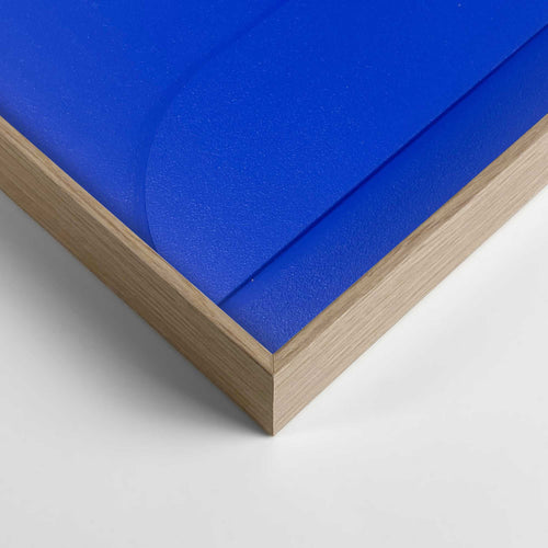 Reinders Shapes - cobalt blue schilderij 3d art -  blauw - woonkamer - 70x50cm