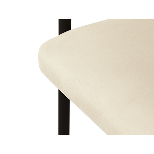 Set van 2 fluwelen stoelen Lea flueel ivoor - 53.5x56.5x74cm