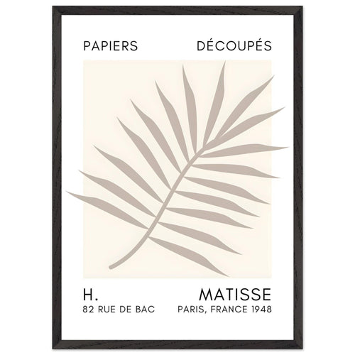 Artfulprints Poster met Lijst Matisse – Floral reef grey   - 50x70 cm - Grijs