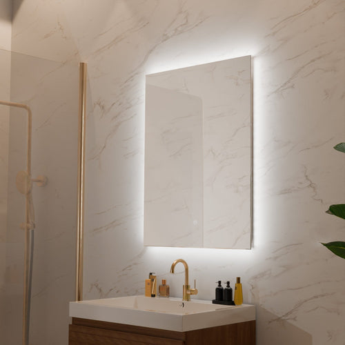 LOMAZOO badkamerspiegel Cannes - met LED verlichting - rechthoekig - 60 x 80 cm