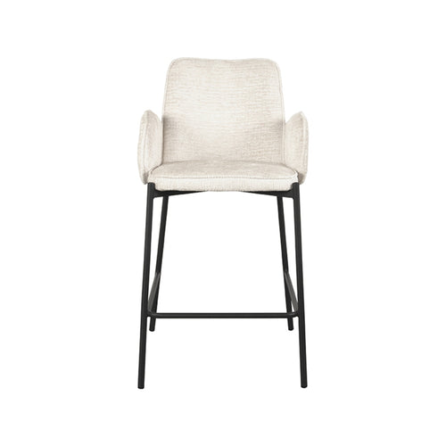 LABEL51 Barstoel Joni - Crème - Zithoogte 63cm - Set van 2