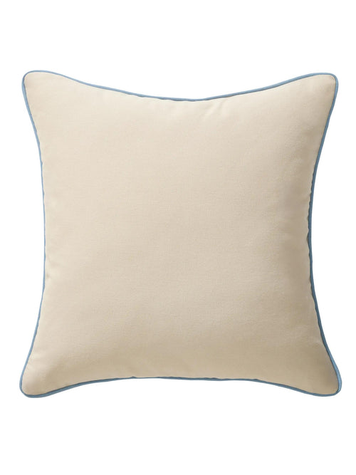 benuta kussen Ines - lichtgrijs/blauw - 45x45 cm
