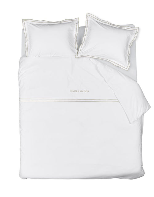 Riviera Maison dekbedovertrek Salute - 200x200/220 cm - zand - vtwonen shop