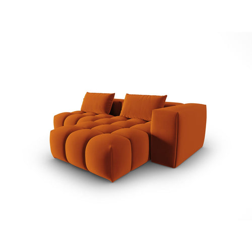 Cosmopolitan Design - Modulaire hoekbank rechts Verona 3-zits, flueel terracotta - 145x205x70cm