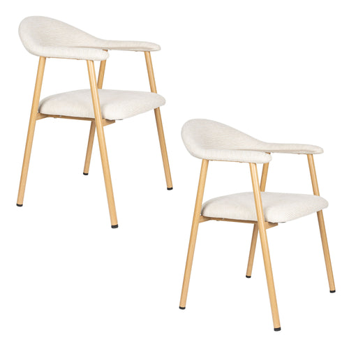 Housecraft Living Amy Eetkamerstoelen Beige - Set van 2