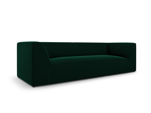 Micadoni - Bank "Ruby" 3 zitplaatsen, flueel, flessengroen - 93x232x69cm
