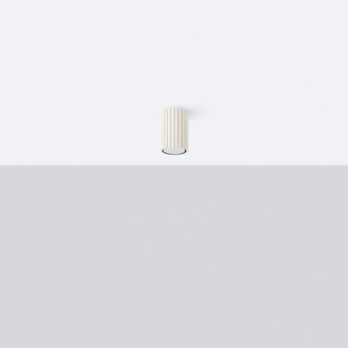 Sollux Lighting Plafondlamp KARBON 10 beige - 6,5x6,5x10cm