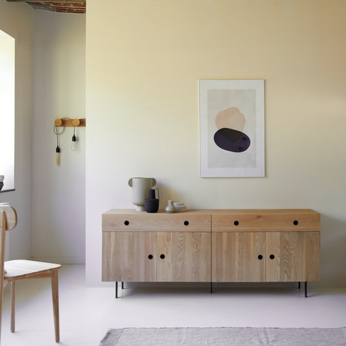 Tikamoon Massief eikenhouten buffet 185 cm - Naturel