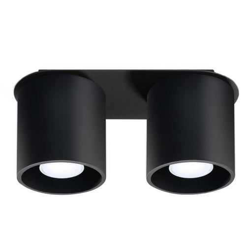 Sollux Lighting Plafondlamp ORBIS 2 zwart - 26x10x12cm