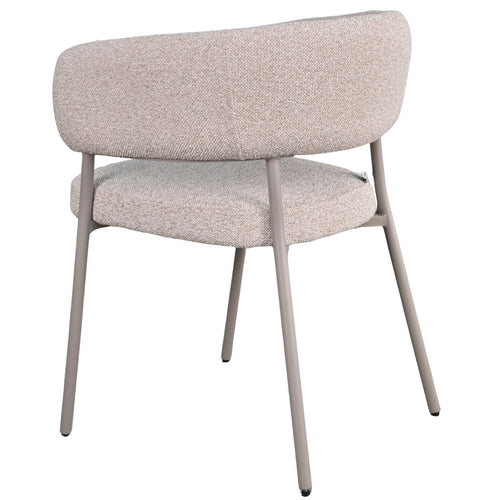 DÉJA Living Eetkamerstoel Malilla - Beige Stof - Set van 2