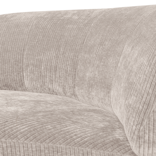WOOOD hoekelement rond Mojo Base - Ribstof - Ecru - 74x110x110