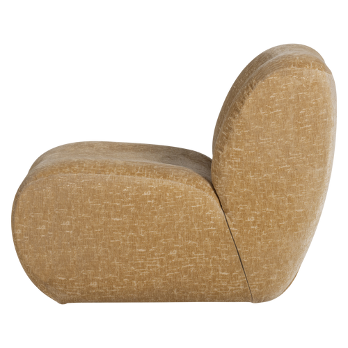 WOOOD fauteuil craquelé Nomu - Velvet - Lichtgeel - 74x76x92