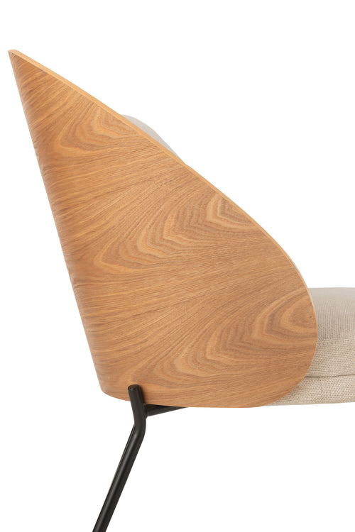 J-Line stoel Lone - multiplex/metaal - naturel/beige