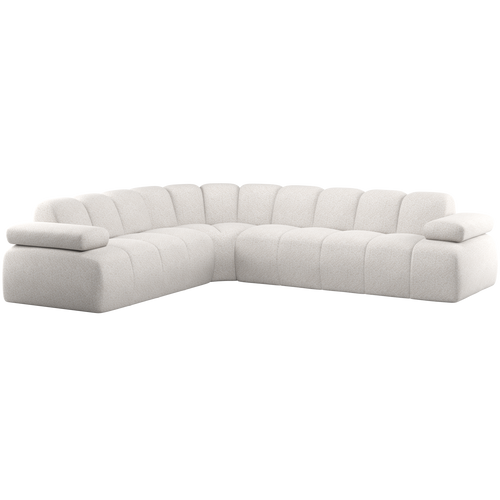 WOOOD hoekbank links Mojo - Wollig - Ecru - 74x310x230