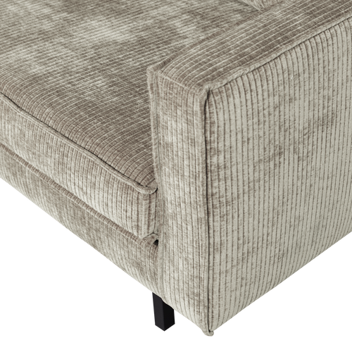 WOOOD 2-zits bank Rodeo - Ribstof - Donkerzand - 85x150x86