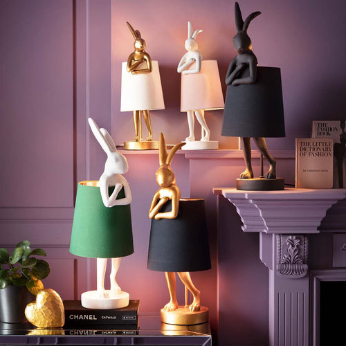 Kare Design tafellamp Animal - konijn - 68cm - goud en zwart
