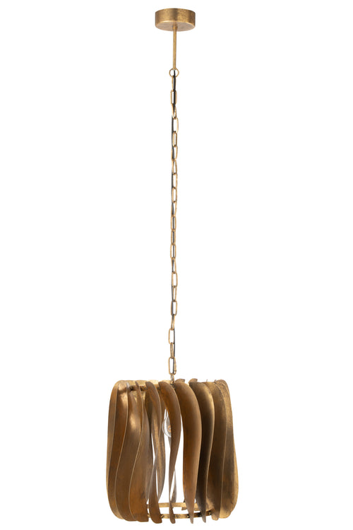 J-Line hanglamp Tina - ijzer - zwart - goud - vtwonen shop